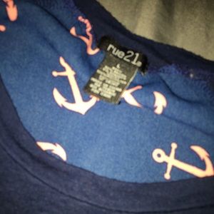 Pink and Blue anchor blouse